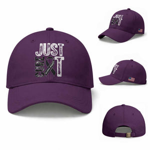 Skin Cancer Warrior Awareness Fighter Baseball Cap Just Cure It TS12 Baseball Cap Universal Fit Purple Print Your Wear