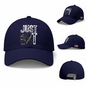 Skin Cancer Warrior Awareness Fighter Baseball Cap Just Cure It TS12 Baseball Cap Universal Fit Dark Blue Print Your Wear