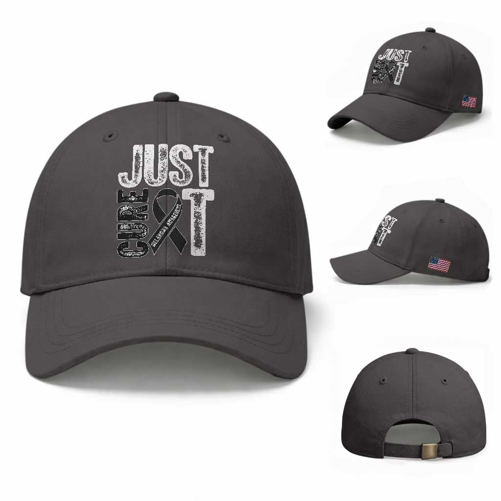 Skin Cancer Warrior Awareness Fighter Baseball Cap Just Cure It TS12 Baseball Cap Universal Fit Dark Gray Print Your Wear