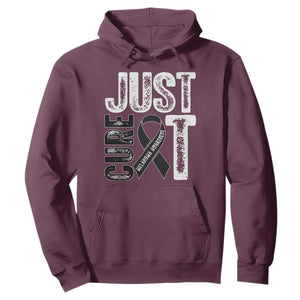 Skin Cancer Warrior Awareness Fighter Hoodie Just Cure It TS12 Maroon Print Your Wear