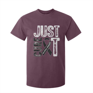 Skin Cancer Warrior Awareness Fighter T Shirt For Kid Just Cure It TS12 Maroon Print Your Wear
