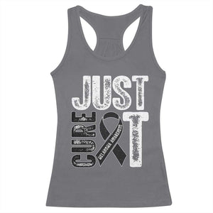Skin Cancer Warrior Awareness Fighter Racerback Tank Top Just Cure It TS12 Charcoal Print Your Wear