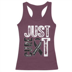 Skin Cancer Warrior Awareness Fighter Racerback Tank Top Just Cure It TS12 Maroon Print Your Wear