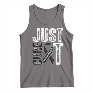 Skin Cancer Warrior Awareness Fighter Tank Top Just Cure It TS12 Deep Heather Print Your Wear