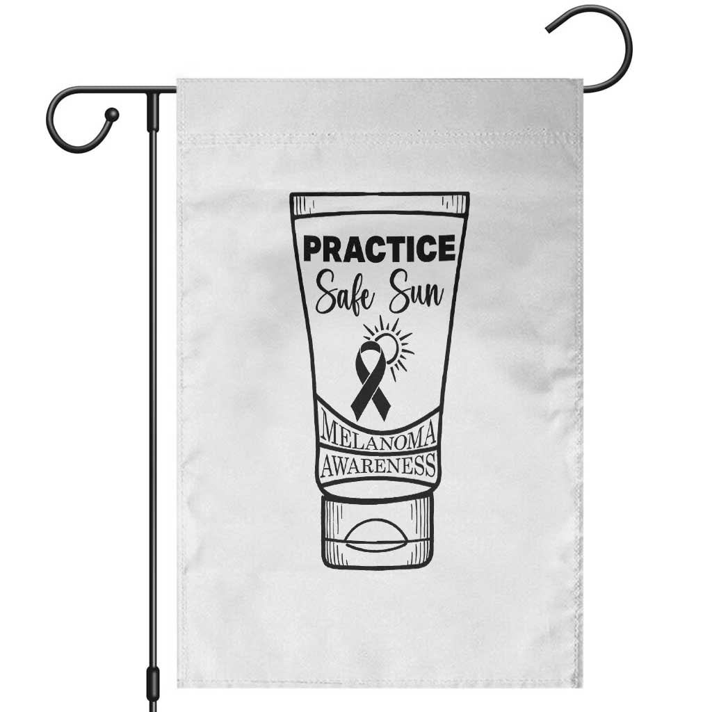 Skin Cancer Prevention Garden Flag Practice Safe Sun Awareness Gift TS12 White Print Your Wear