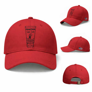 Skin Cancer Prevention Baseball Cap Practice Safe Sun Awareness Gift TS12 Baseball Cap Universal Fit Red Print Your Wear
