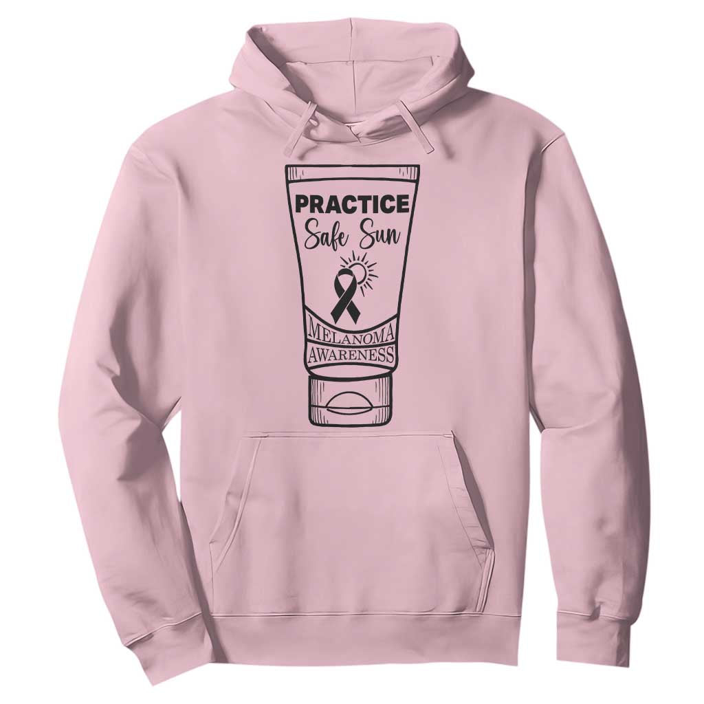 Skin Cancer Prevention Hoodie Practice Safe Sun Awareness Gift TS12 Light Pink Print Your Wear