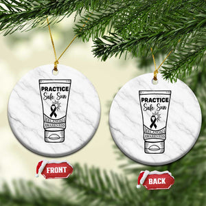Skin Cancer Prevention Ceramic Ornament Practice Safe Sun Awareness Gift TS12 1pc White Marble Print Your Wear