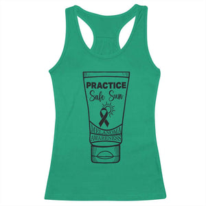 Skin Cancer Prevention Racerback Tank Top Practice Safe Sun Awareness Gift TS12 Irish Green Print Your Wear