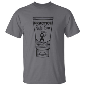 Skin Cancer Prevention T Shirt Practice Safe Sun Awareness Gift TS12 Charcoal Print Your Wear