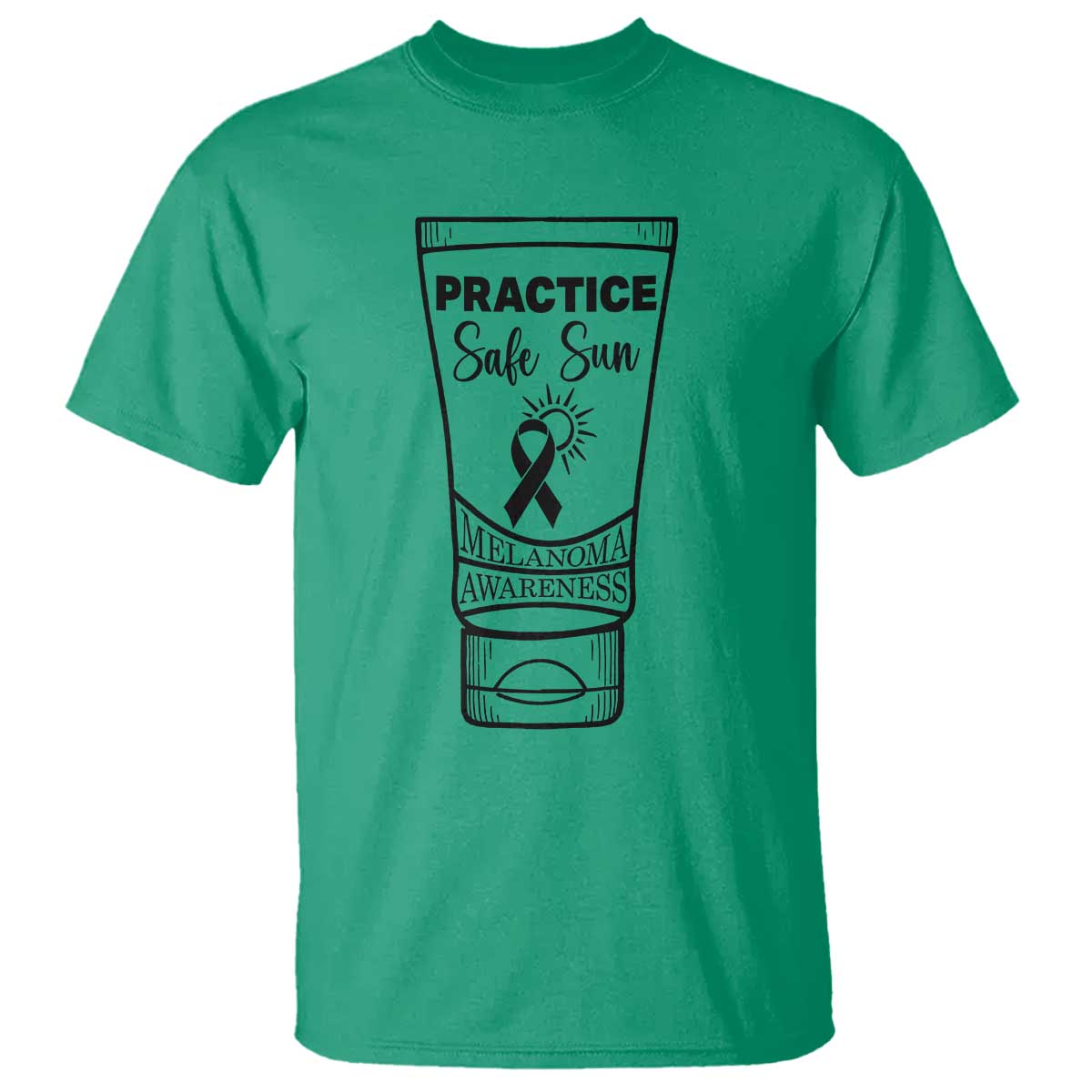 Skin Cancer Prevention T Shirt Practice Safe Sun Awareness Gift TS12 Irish Green Print Your Wear