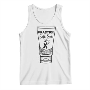 Skin Cancer Prevention Tank Top Practice Safe Sun Awareness Gift TS12 White Print Your Wear