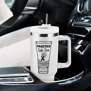 Skin Cancer Prevention Tumbler With Handle Practice Safe Sun Awareness Gift TS12 Print Your Wear