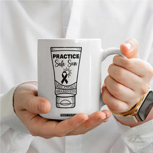 Skin Cancer Prevention Coffee Mug Practice Safe Sun Awareness Gift TS12 Print Your Wear