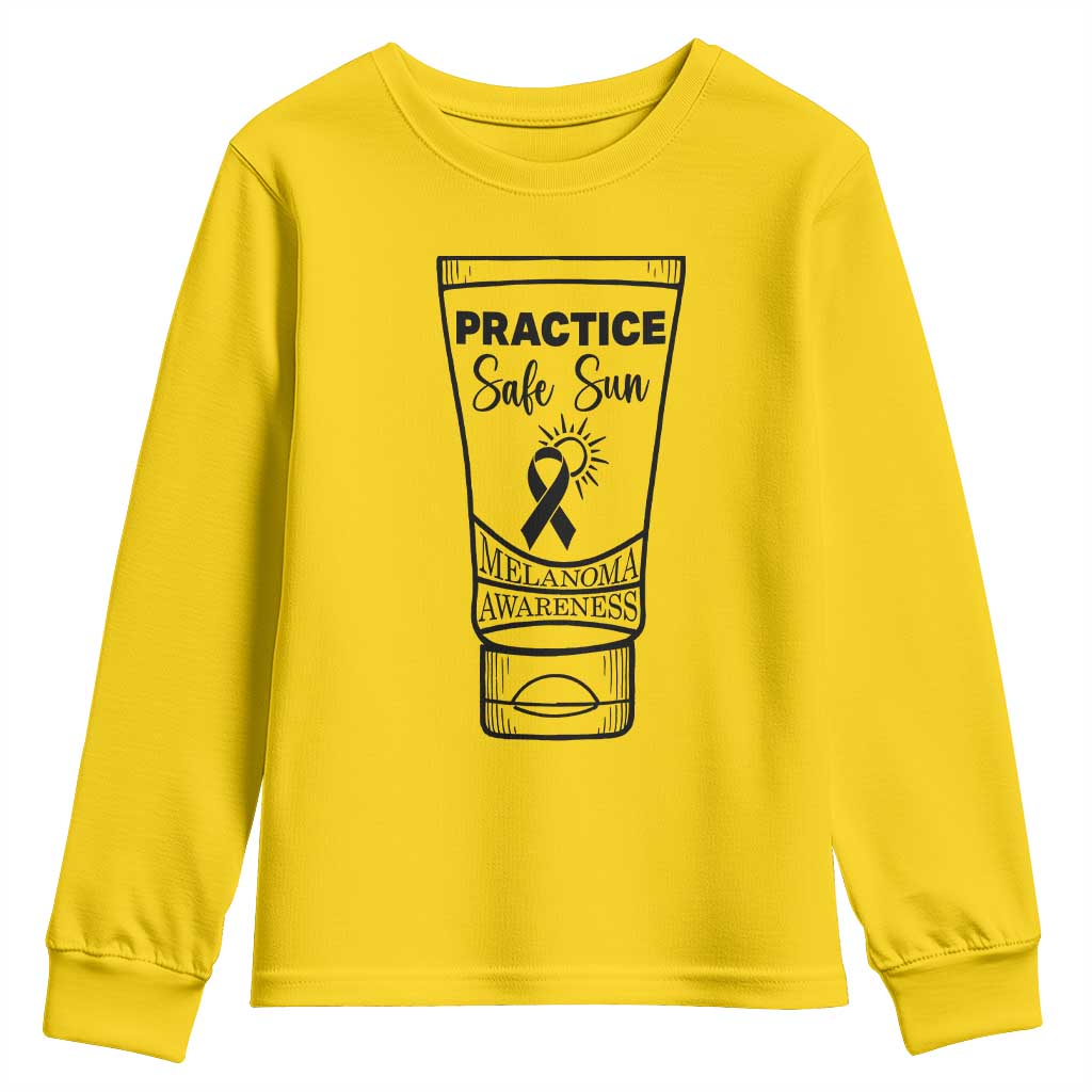 Skin Cancer Prevention Youth Sweatshirt Practice Safe Sun Awareness Gift TS12 Daisy Print Your Wear