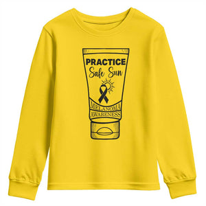 Skin Cancer Prevention Youth Sweatshirt Practice Safe Sun Awareness Gift TS12 Daisy Print Your Wear