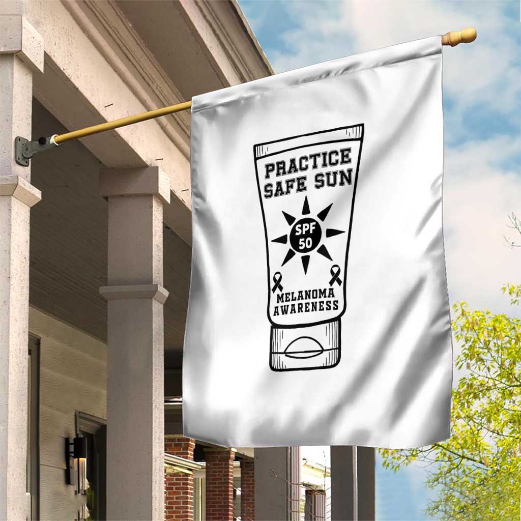 Practice Safe Sun Garden Flag Funny Melanoma Skin Cancer Graphic TS12 Print Your Wear