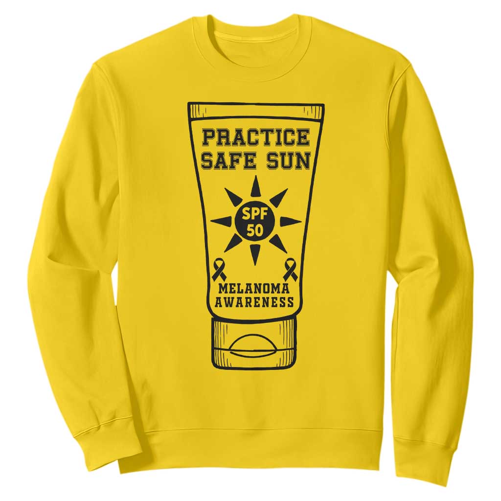 Practice Safe Sun Sweatshirt Funny Melanoma Skin Cancer Graphic TS12 Daisy Print Your Wear