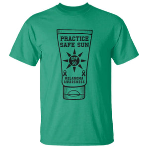 Practice Safe Sun T Shirt Funny Melanoma Skin Cancer Graphic TS12 Irish Green Print Your Wear