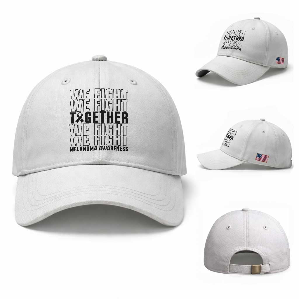 Melanoma Support Warrior Baseball Cap We Fight Together TS12 Baseball Cap Universal Fit White Print Your Wear