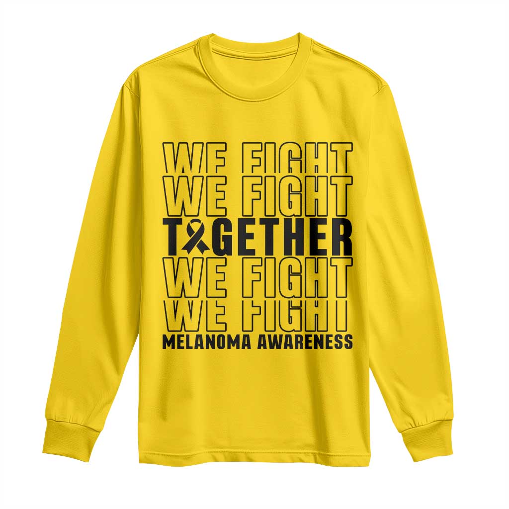 Melanoma Support Warrior Long Sleeve Shirt We Fight Together TS12 Daisy Print Your Wear