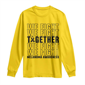 Melanoma Support Warrior Long Sleeve Shirt We Fight Together TS12 Daisy Print Your Wear