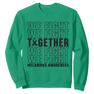 Melanoma Support Warrior Sweatshirt We Fight Together TS12 Irish Green Print Your Wear