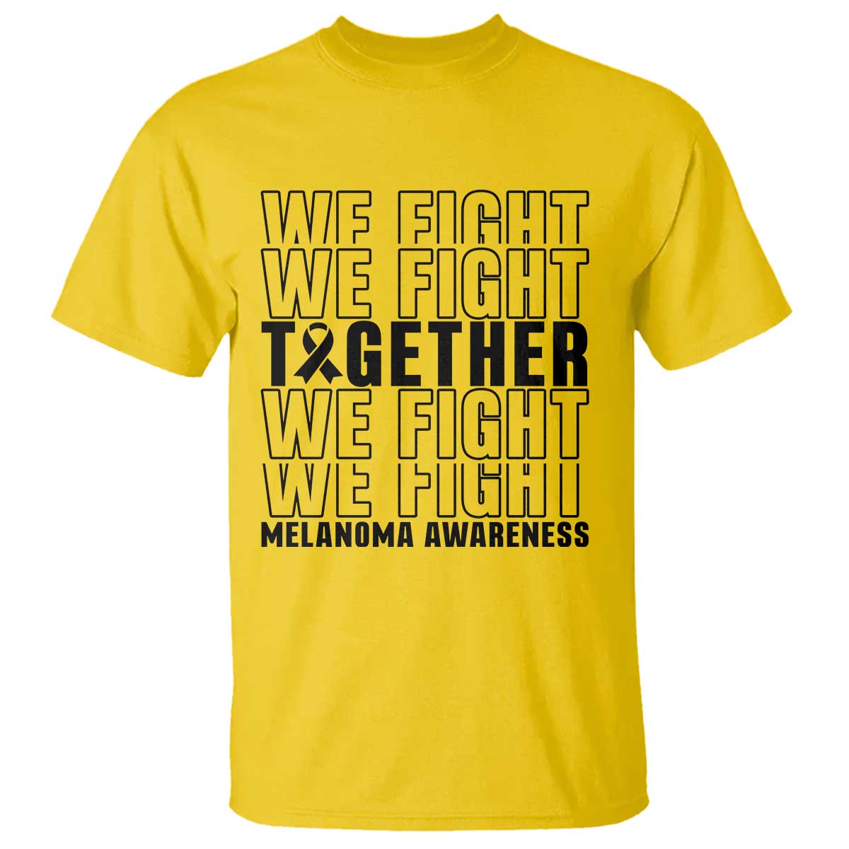 Melanoma Support Warrior T Shirt We Fight Together TS12 Daisy Print Your Wear