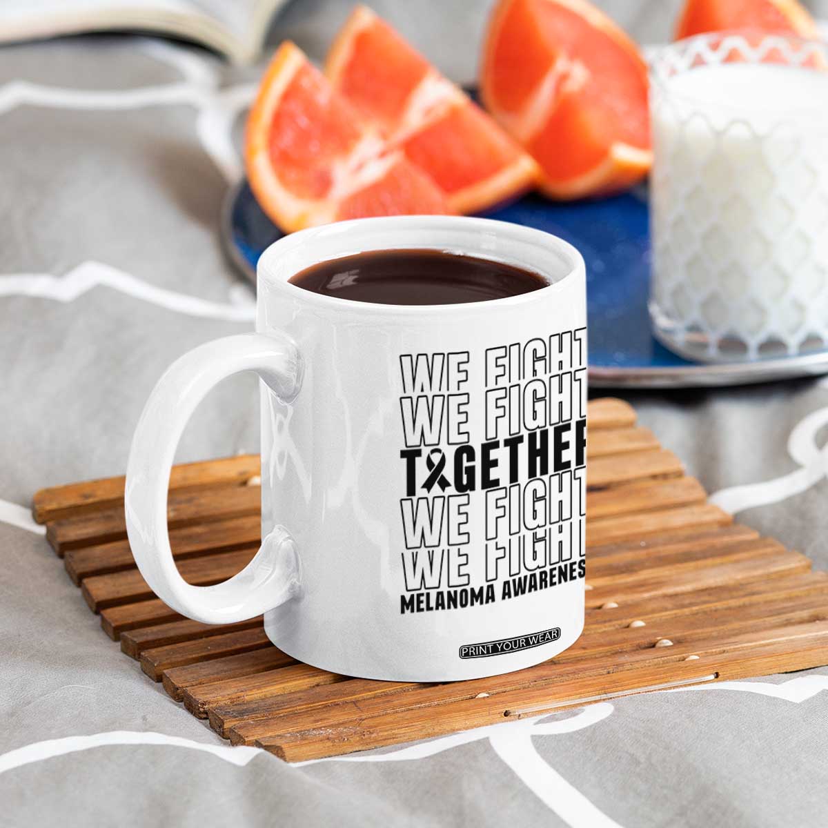 Melanoma Support Warrior Coffee Mug We Fight Together TS12 Print Your Wear