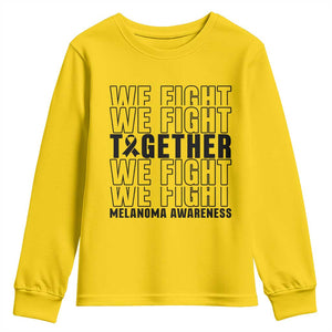 Melanoma Support Warrior Youth Sweatshirt We Fight Together TS12 Daisy Print Your Wear