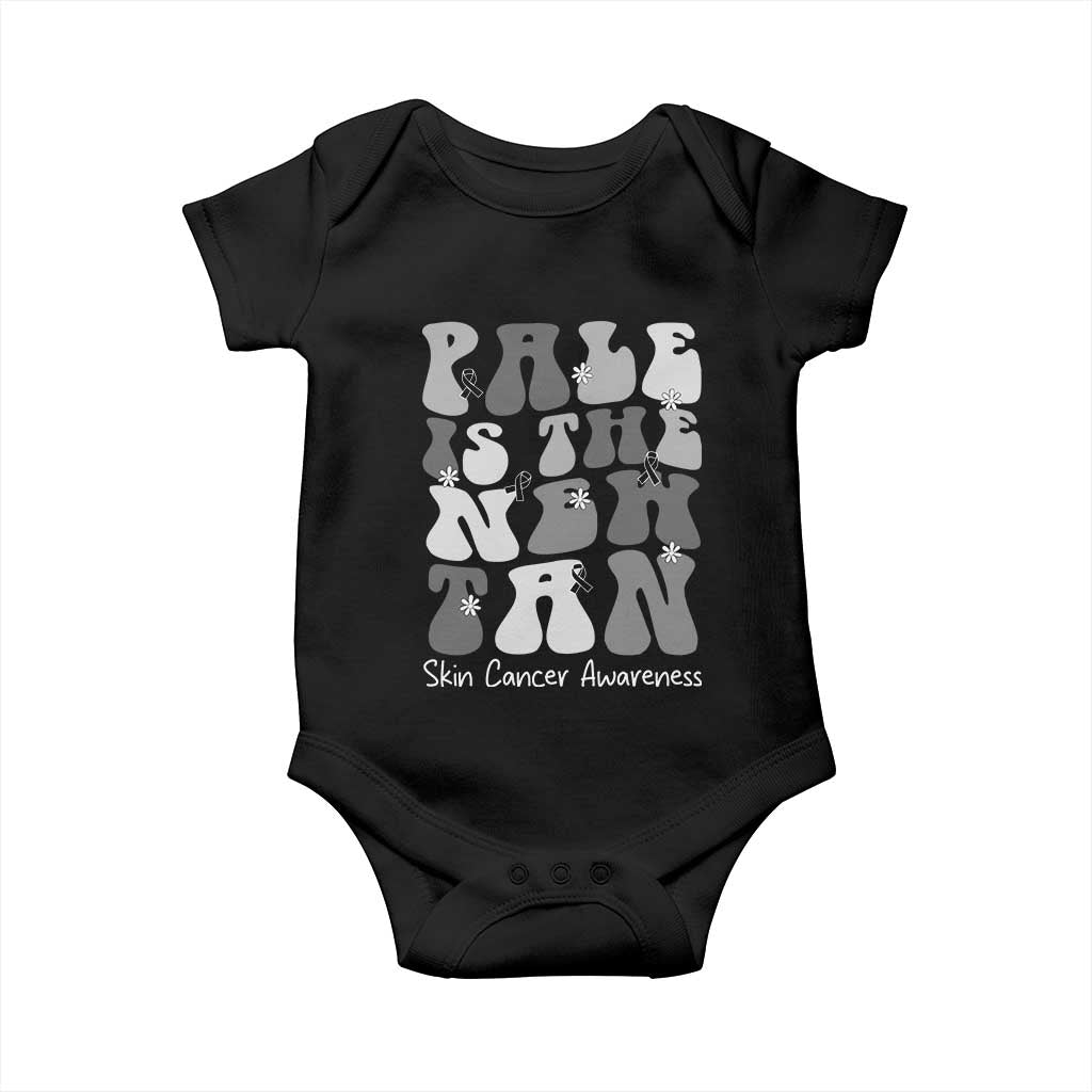Skin Cancer Warrior Baby Onesie Pale Is The New Tan TS12 Black Print Your Wear