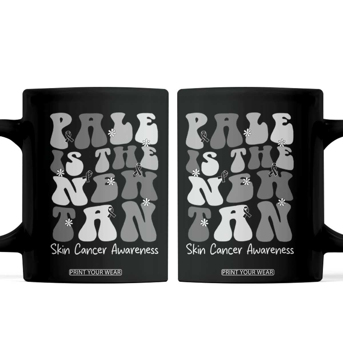 Skin Cancer Warrior Coffee Mug Pale Is The New Tan TS12 Black Print Your Wear
