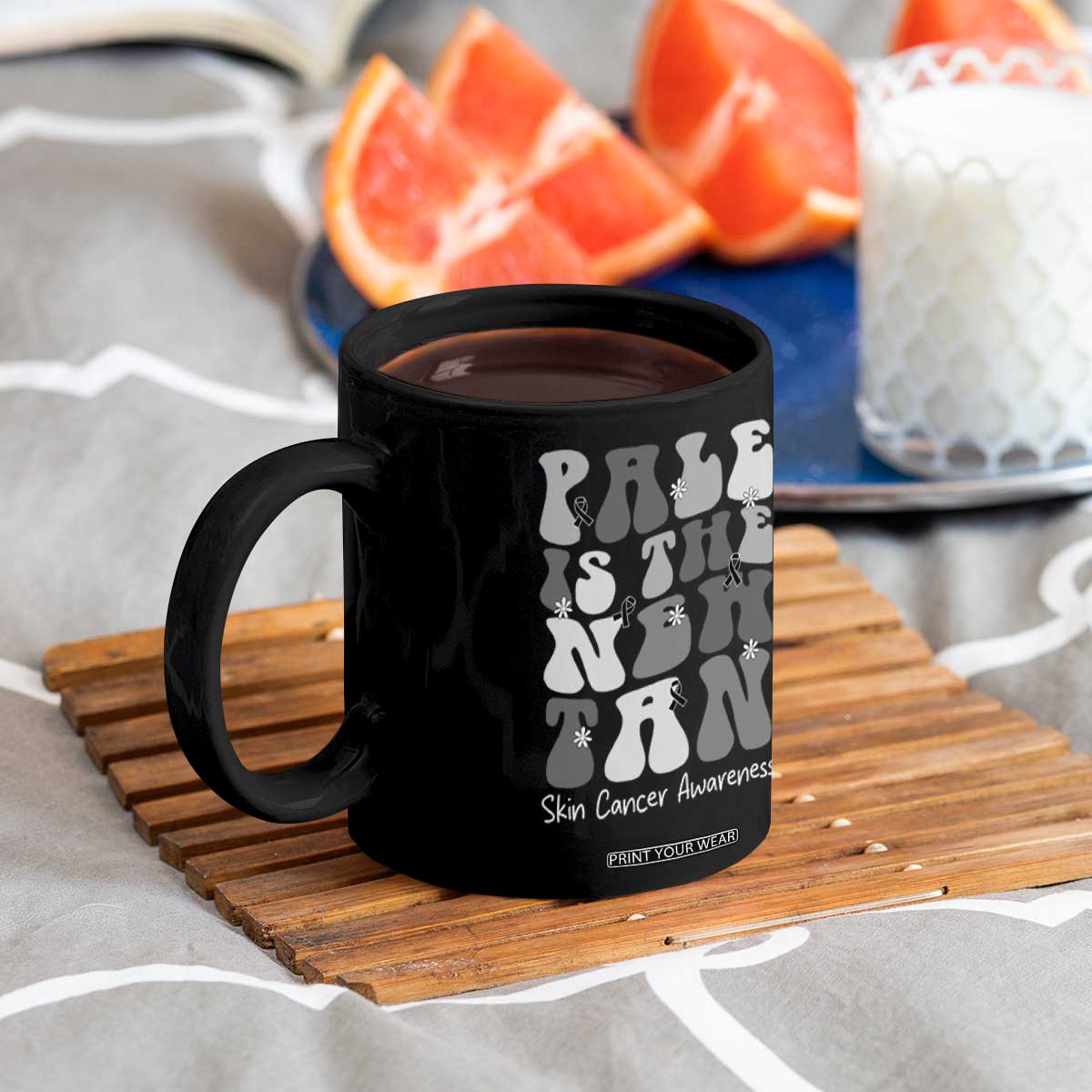 Skin Cancer Warrior Coffee Mug Pale Is The New Tan TS12 Print Your Wear