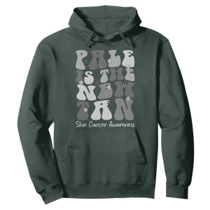 Skin Cancer Warrior Hoodie Pale Is The New Tan TS12 Dark Forest Green Print Your Wear