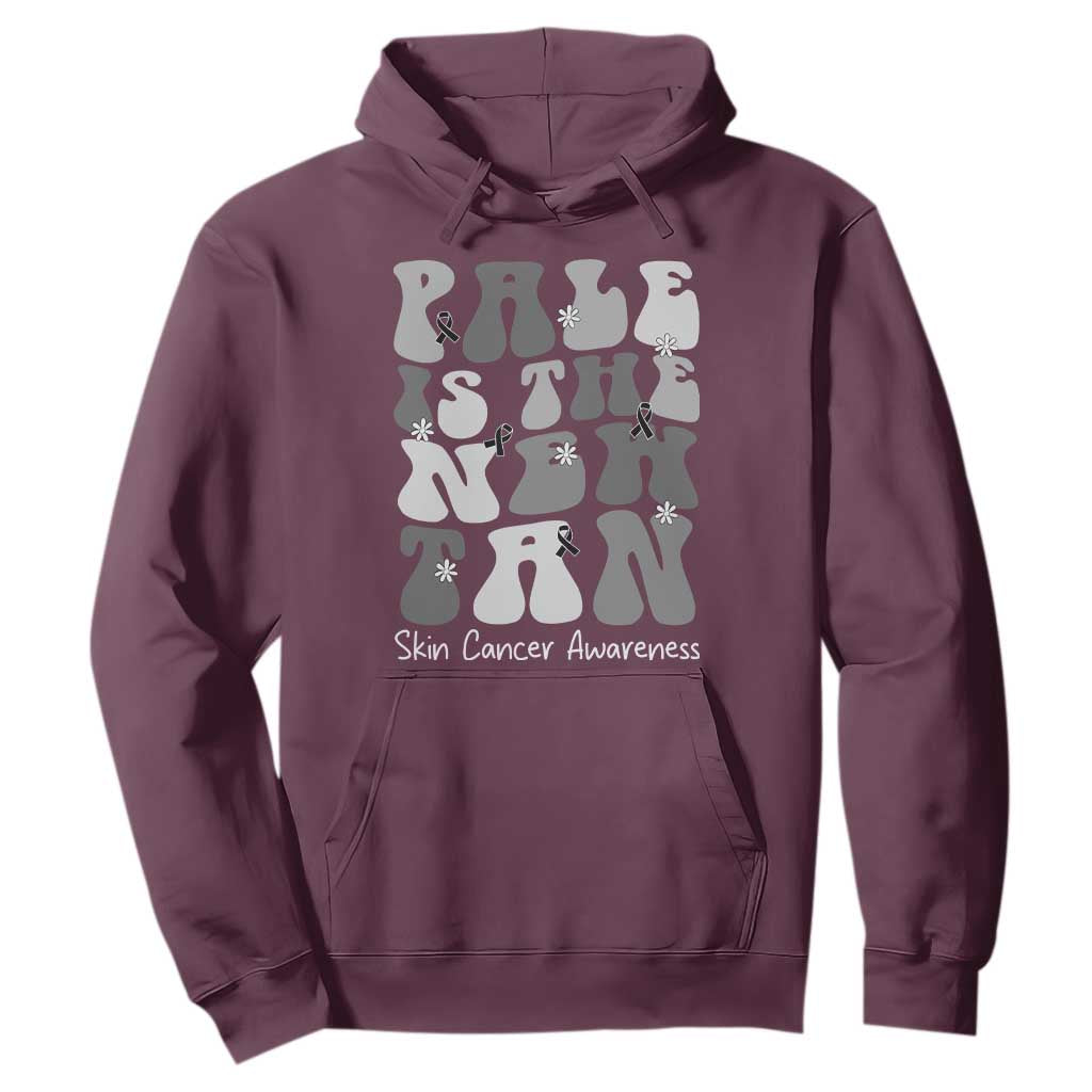 Skin Cancer Warrior Hoodie Pale Is The New Tan TS12 Maroon Print Your Wear