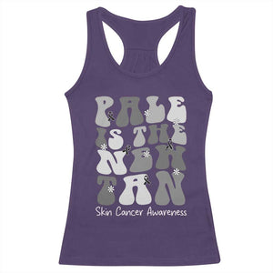 Skin Cancer Warrior Racerback Tank Top Pale Is The New Tan TS12 Purple Print Your Wear