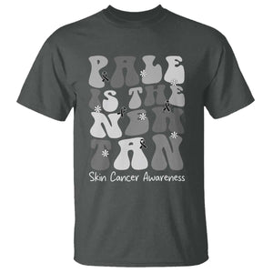 Skin Cancer Warrior T Shirt Pale Is The New Tan TS12 Dark Heather Print Your Wear