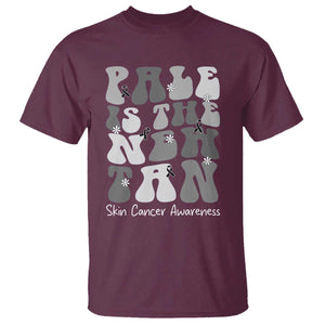 Skin Cancer Warrior T Shirt Pale Is The New Tan TS12 Maroon Print Your Wear