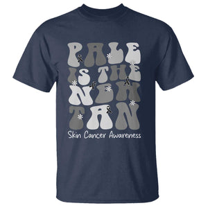 Skin Cancer Warrior T Shirt Pale Is The New Tan TS12 Navy Print Your Wear