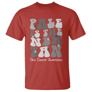 Skin Cancer Warrior T Shirt Pale Is The New Tan TS12 Red Print Your Wear