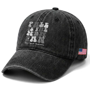 Skin Cancer Warrior Washed Cotton Baseball Cap Pale Is The New Tan TS12 Print Your Wear