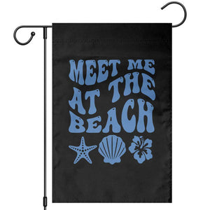 Meet Me At The Beach Garden Flag Tropical Summer Vacation Graphic TS12 Black Print Your Wear