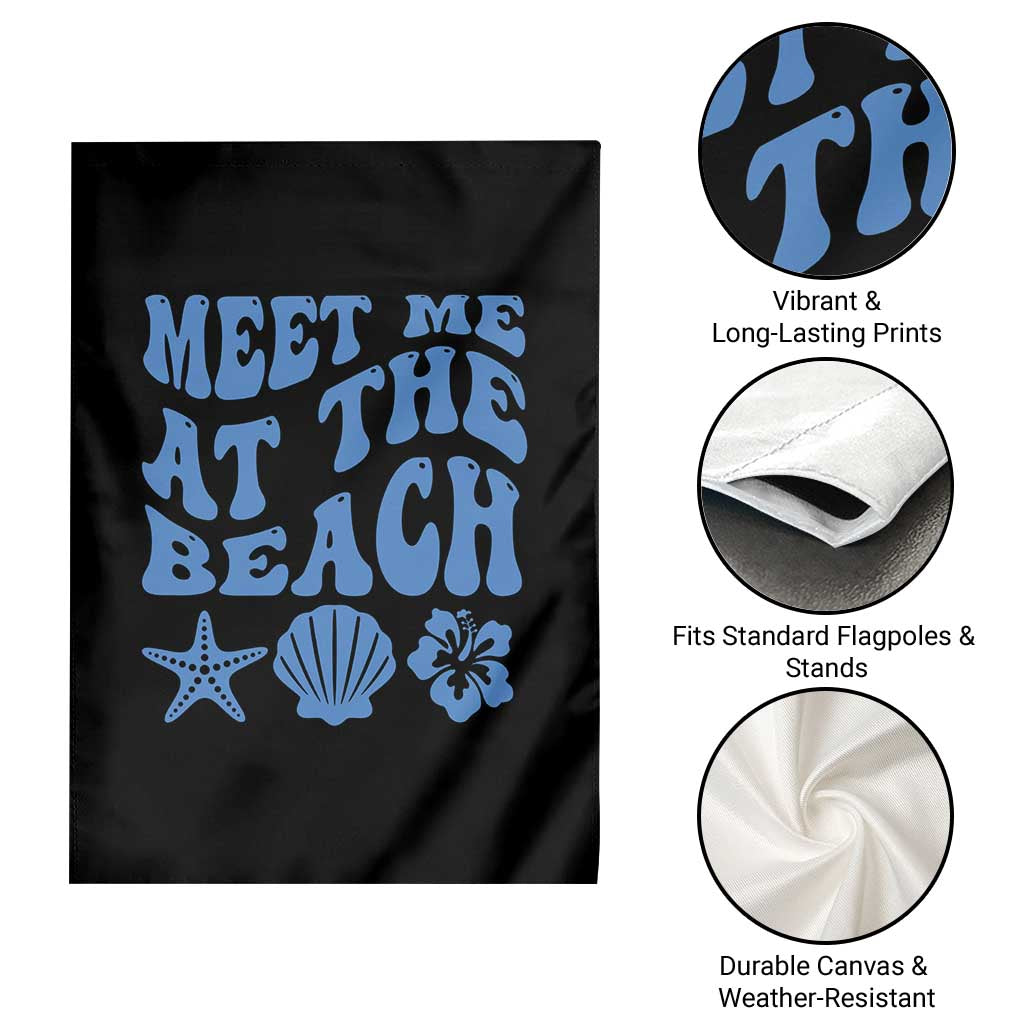 Meet Me At The Beach Garden Flag Tropical Summer Vacation Graphic TS12 Print Your Wear