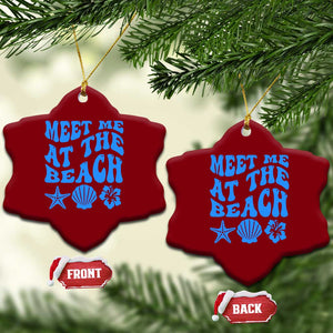 Meet Me At The Beach Ceramic Ornament Tropical Summer Vacation Graphic TS12 Print Your Wear