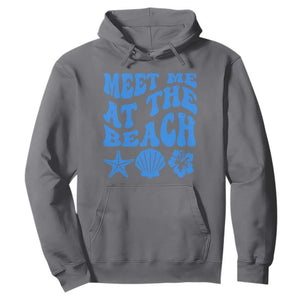Meet Me At The Beach Hoodie Tropical Summer Vacation Graphic TS12 Charcoal Print Your Wear