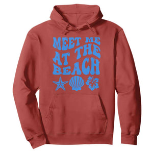 Meet Me At The Beach Hoodie Tropical Summer Vacation Graphic TS12 Red Print Your Wear
