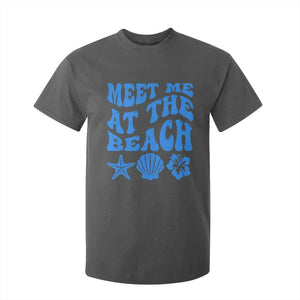 Meet Me At The Beach T Shirt For Kid Tropical Summer Vacation Graphic TS12 Dark Heather Print Your Wear