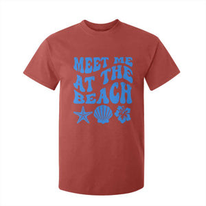 Meet Me At The Beach T Shirt For Kid Tropical Summer Vacation Graphic TS12 Red Print Your Wear