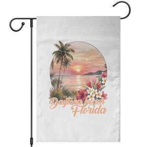Daytona Beach Florida Garden Flag Tropical Palm Tree Ocean Travel Gift TS12 White Print Your Wear