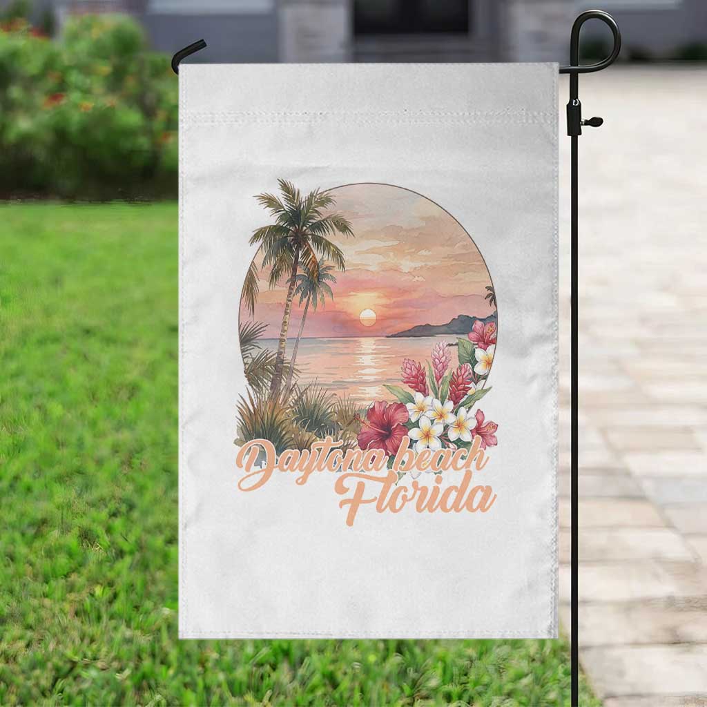 Daytona Beach Florida Garden Flag Tropical Palm Tree Ocean Travel Gift TS12 Print Your Wear